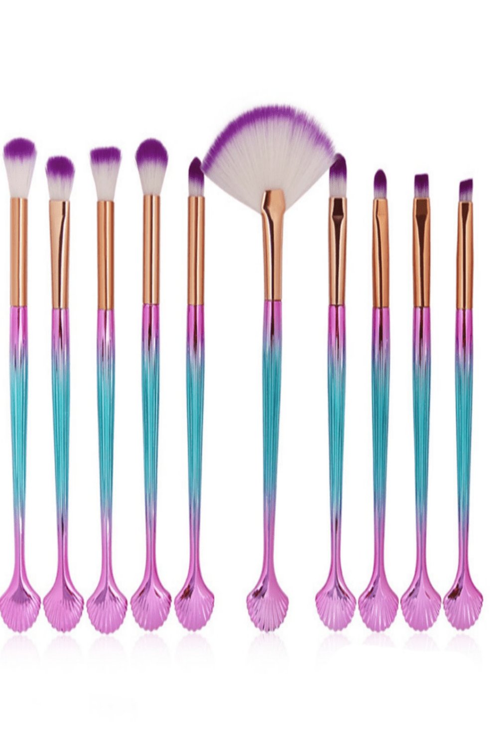 The Shell Makeup Brush Set - 10 Pack - TGC Boutique - Makeup Brush Set