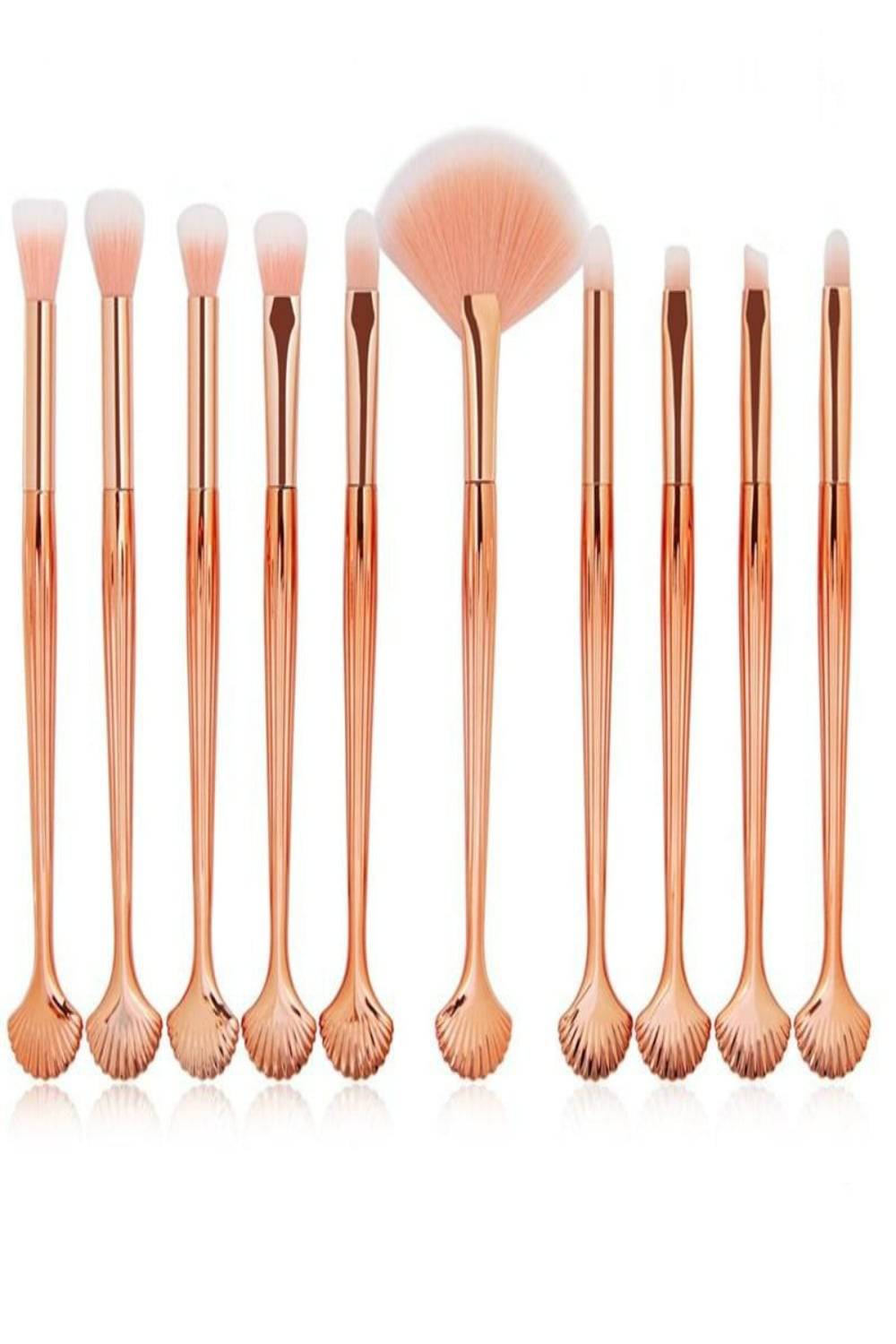 The Shell Makeup Brush Set - 10 Pack - TGC Boutique - Makeup Brush Set