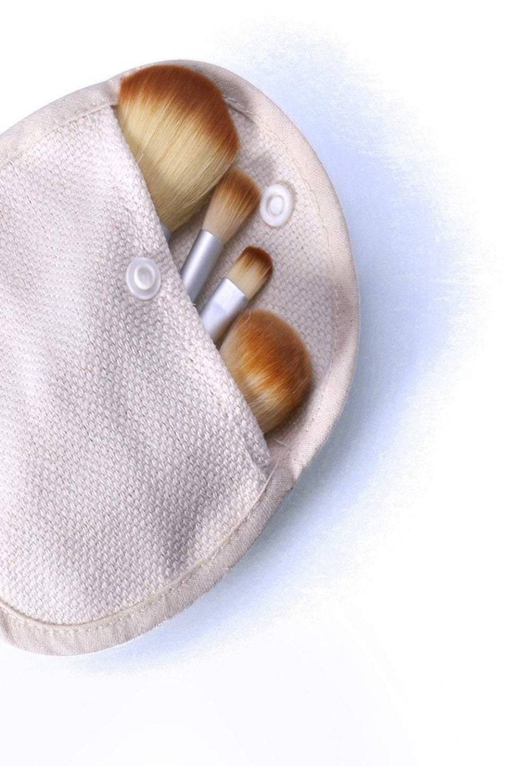 Travel Size Makeup Bamboo Brush Set - TGC Boutique -