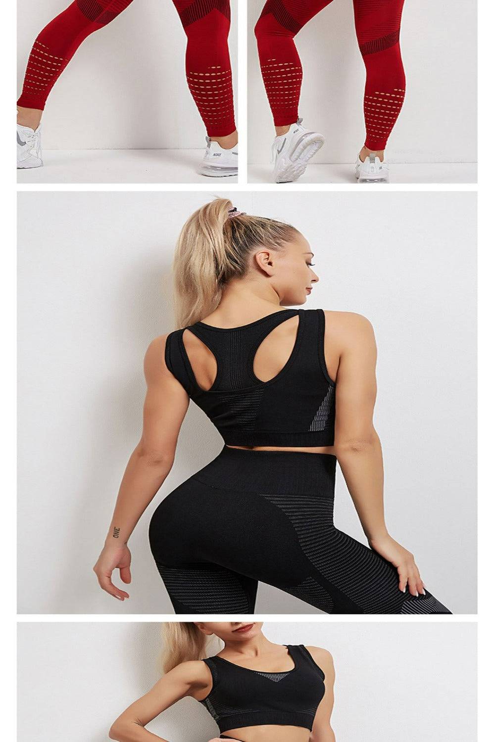 Tummy Control High Waist Seamless Leggings & Top 2 Piece Set - TGC Boutique - Activewear Set