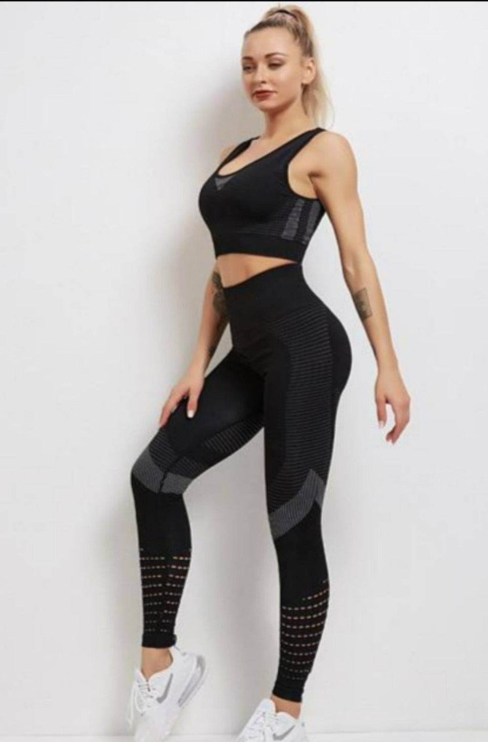 Tummy Control High Waist Seamless Leggings & Top 2 Piece Set - TGC Boutique - Activewear Set
