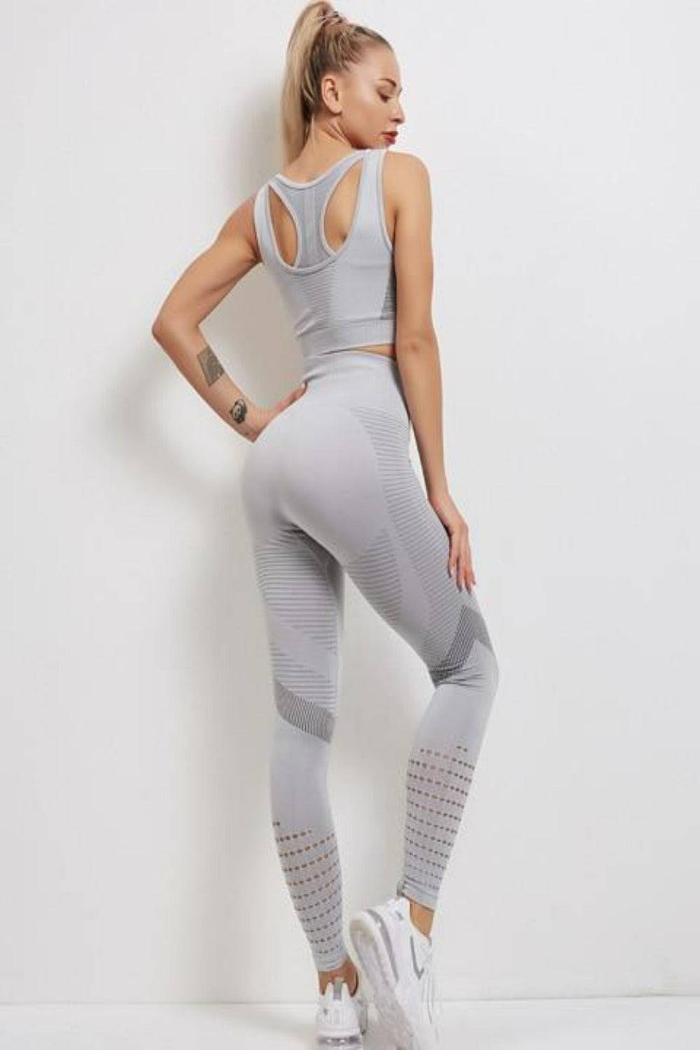 Tummy Control High Waist Seamless Leggings & Top 2 Piece Set - TGC Boutique - Activewear Set