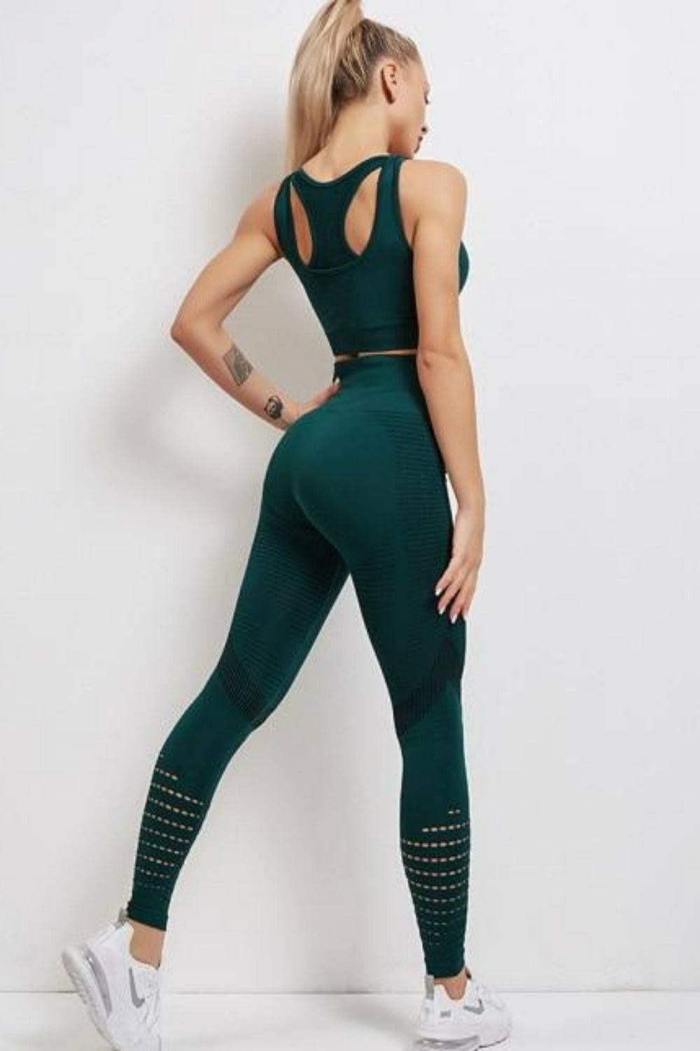 Tummy Control High Waist Seamless Leggings & Top 2 Piece Set - TGC Boutique - Activewear Set
