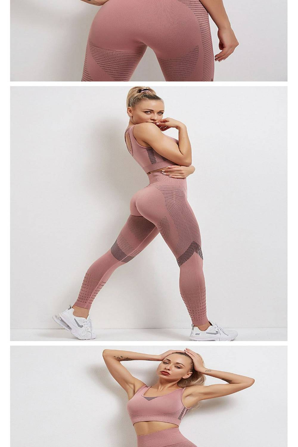 Tummy Control High Waist Seamless Leggings & Top 2 Piece Set - TGC Boutique - Activewear Set