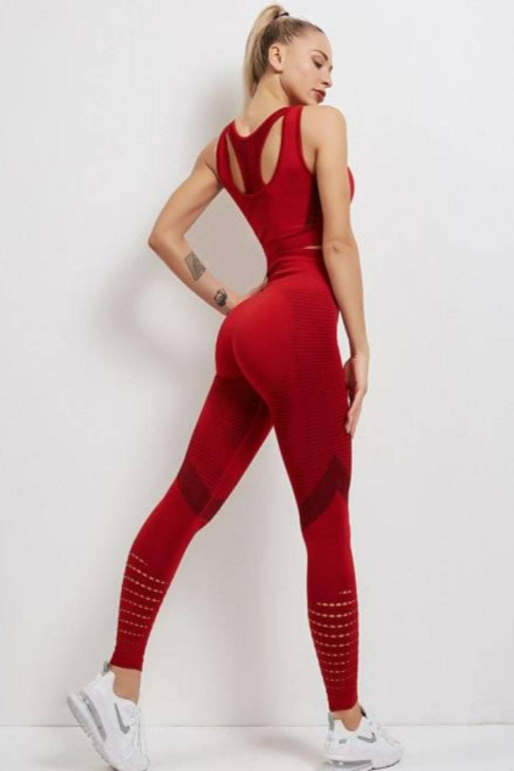 Tummy Control High Waist Seamless Leggings & Top 2 Piece Set - TGC Boutique - Activewear Set
