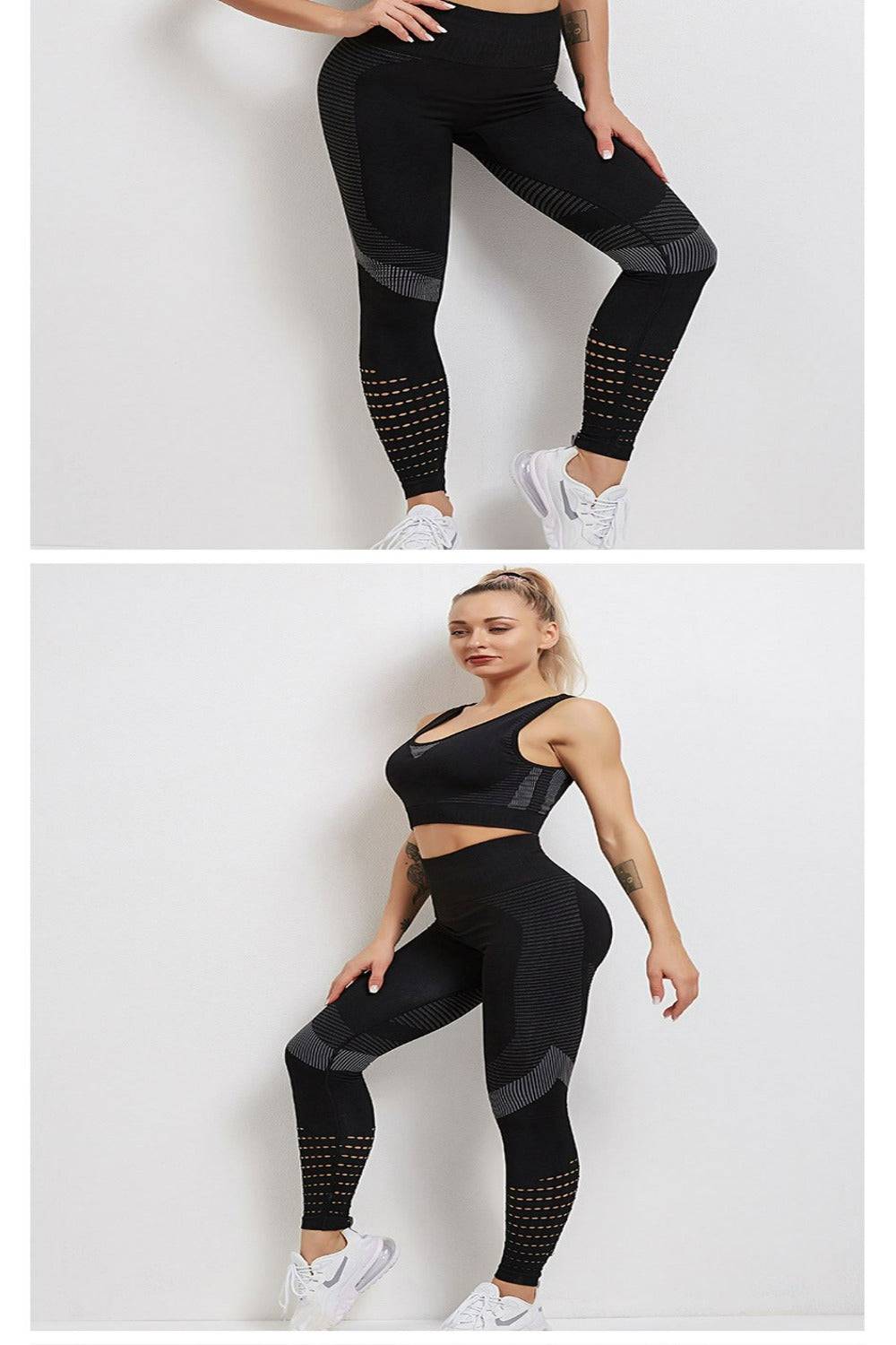 Tummy Control High Waist Seamless Leggings & Top 2 Piece Set - TGC Boutique - Activewear Set