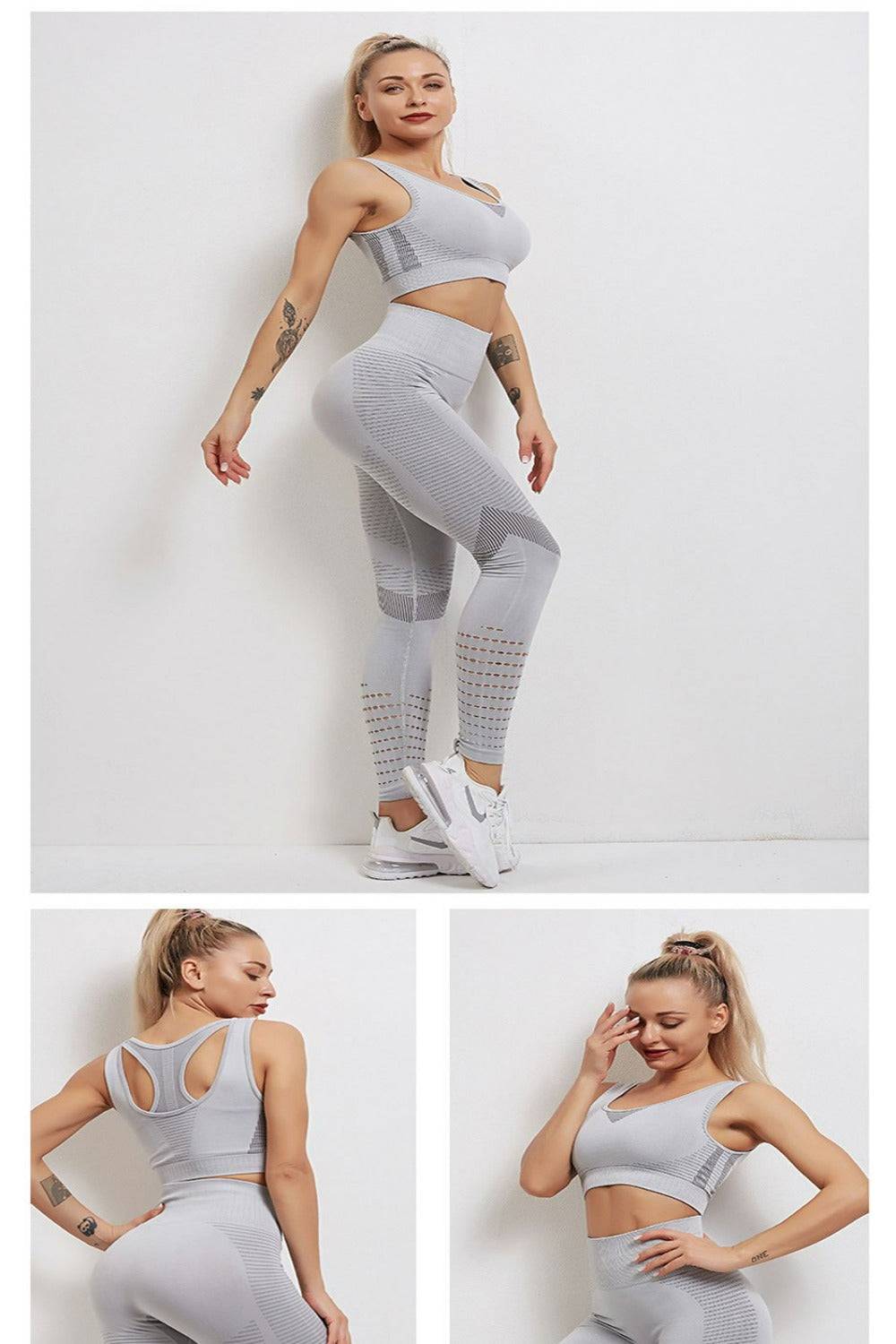 Tummy Control High Waist Seamless Leggings & Top 2 Piece Set - TGC Boutique - Activewear Set