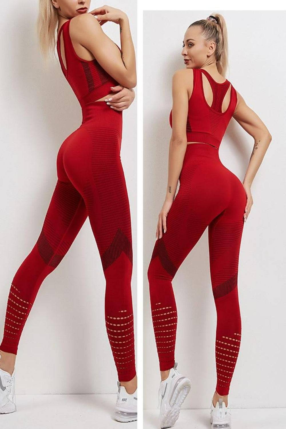 Tummy Control High Waist Seamless Leggings & Top 2 Piece Set - TGC Boutique - Activewear Set