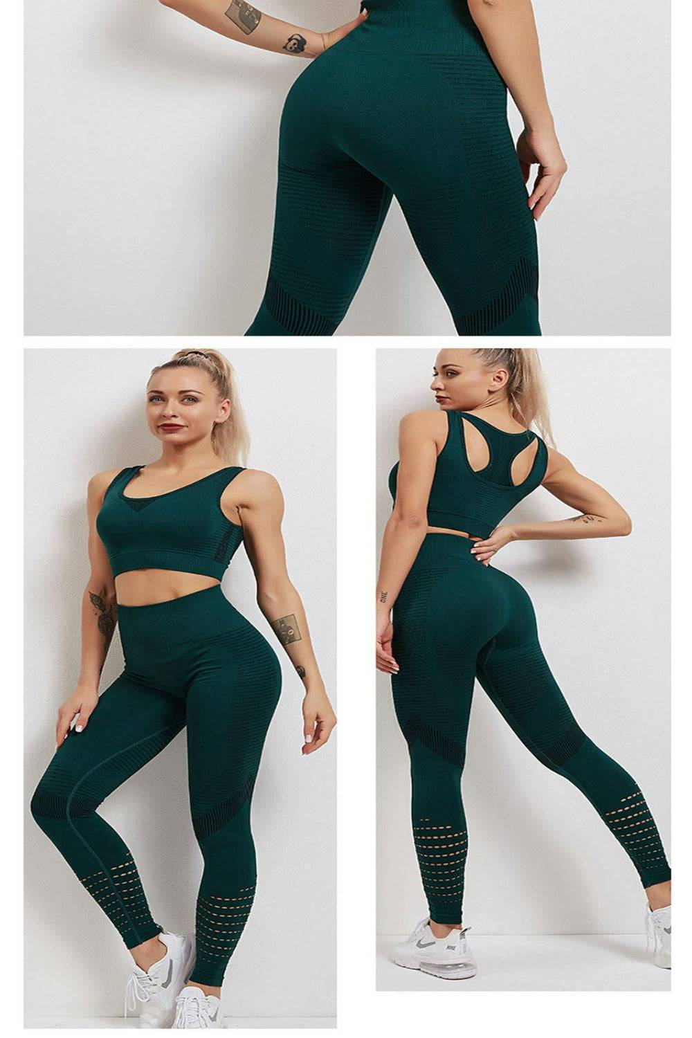 Tummy Control High Waist Seamless Leggings & Top 2 Piece Set - TGC Boutique - Activewear Set