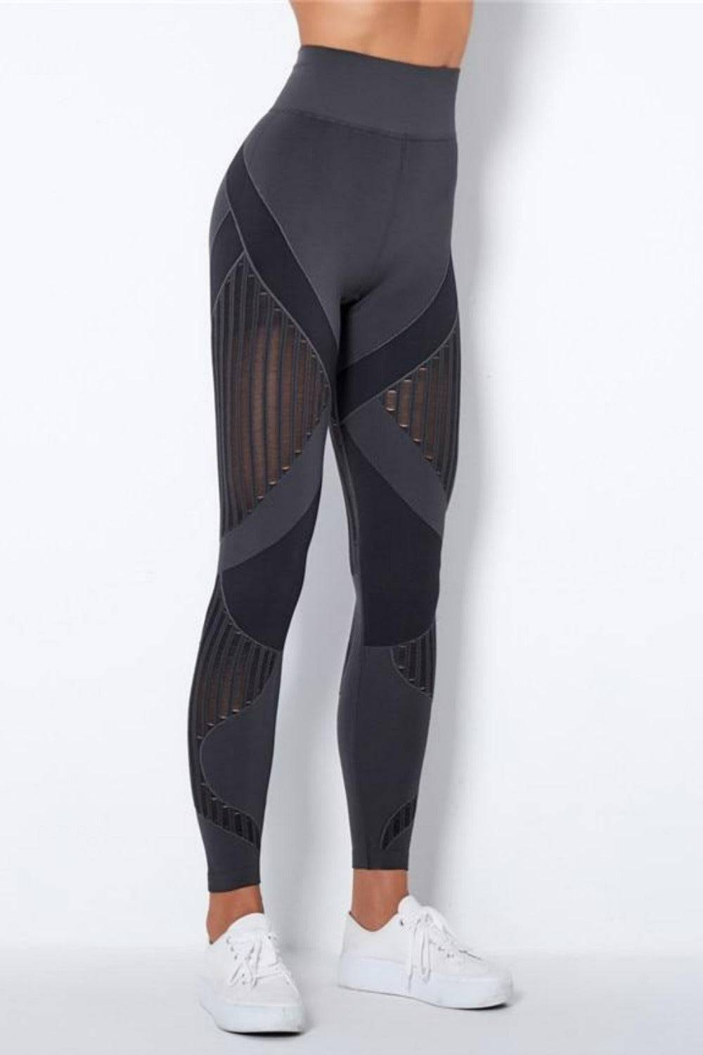Tummy Control High Waist Seamless Sport Yoga Pants Leggings - Dark Gray - TGC Boutique - Yoga Leggings