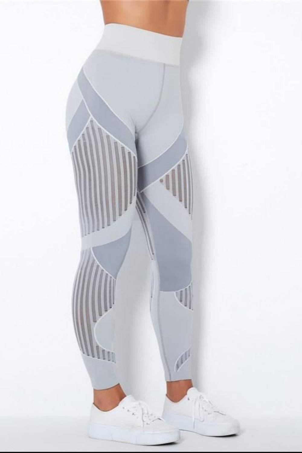 Tummy Control High Waisted Leggings - Light Gray - TGC Boutique - Yoga Leggings