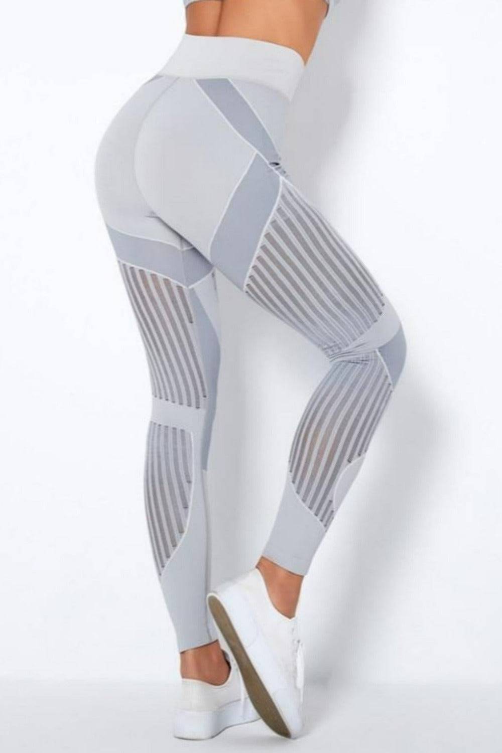 Tummy Control High Waisted Leggings - Light Gray - TGC Boutique - Yoga Leggings