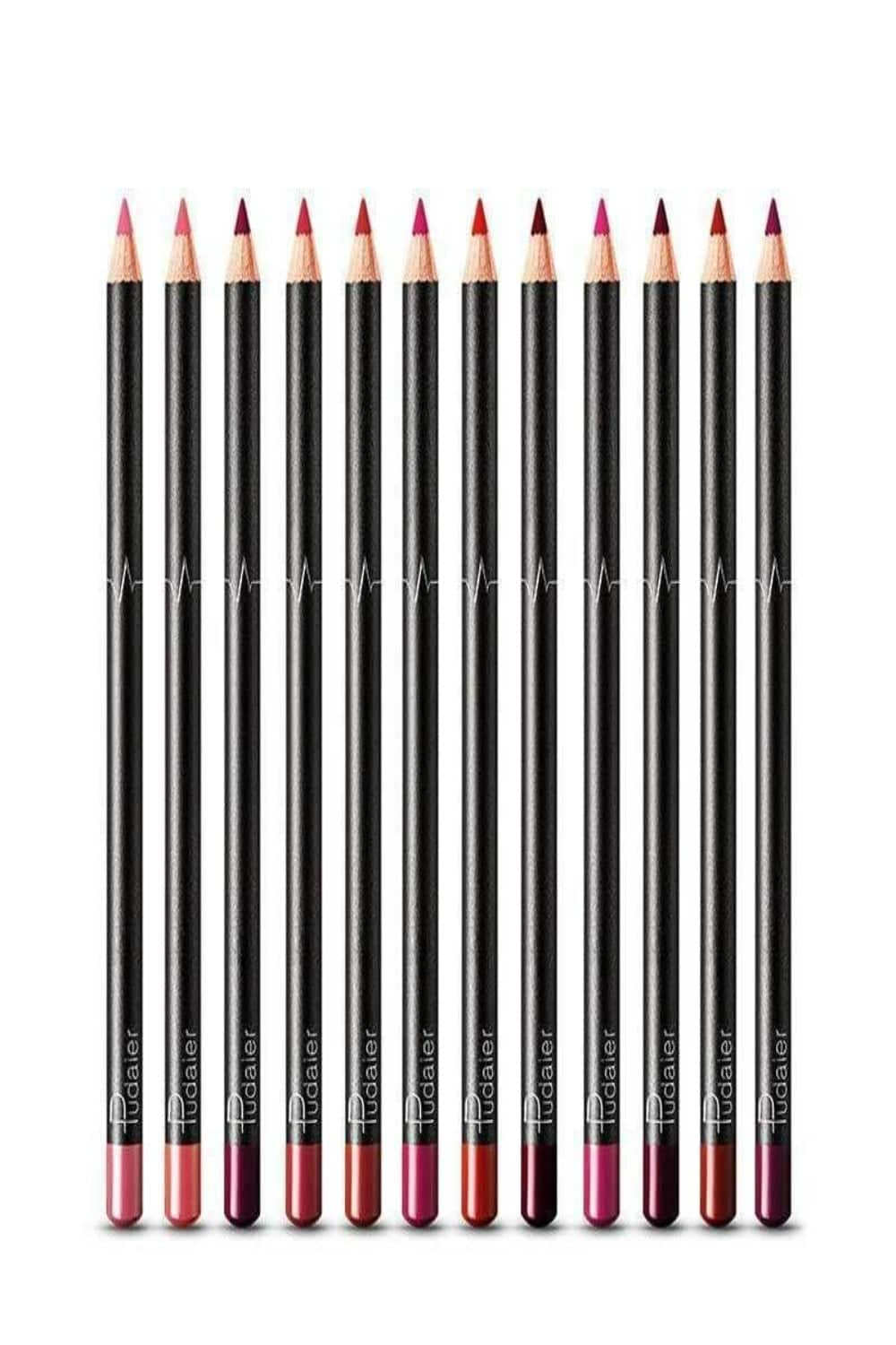 Ultra Durable Waterproof Matte Lipstick Lip Liner Pencil Kit - 12 Pack - TGC Boutique - Lip Liner Makeup
