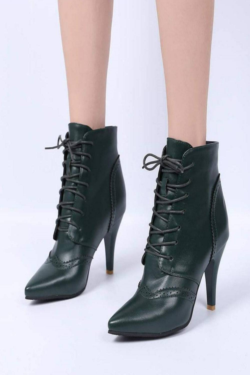 Vintage Winter Women Lace Up Lady Short Martin Boot - TGC Boutique - Ankle Booties