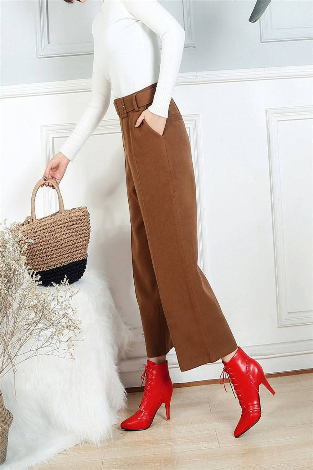 Vintage Winter Women Lace Up Lady Short Martin Boot - TGC Boutique - Ankle Booties