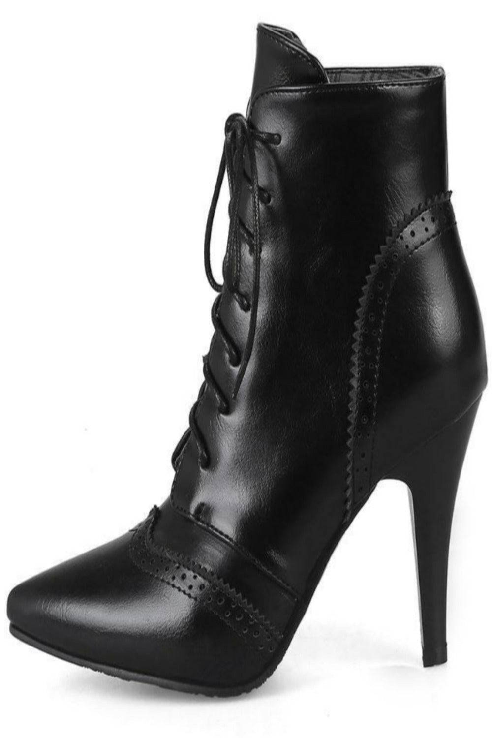 Vintage Winter Women Lace Up Lady Short Martin Boot - TGC Boutique - Ankle Booties