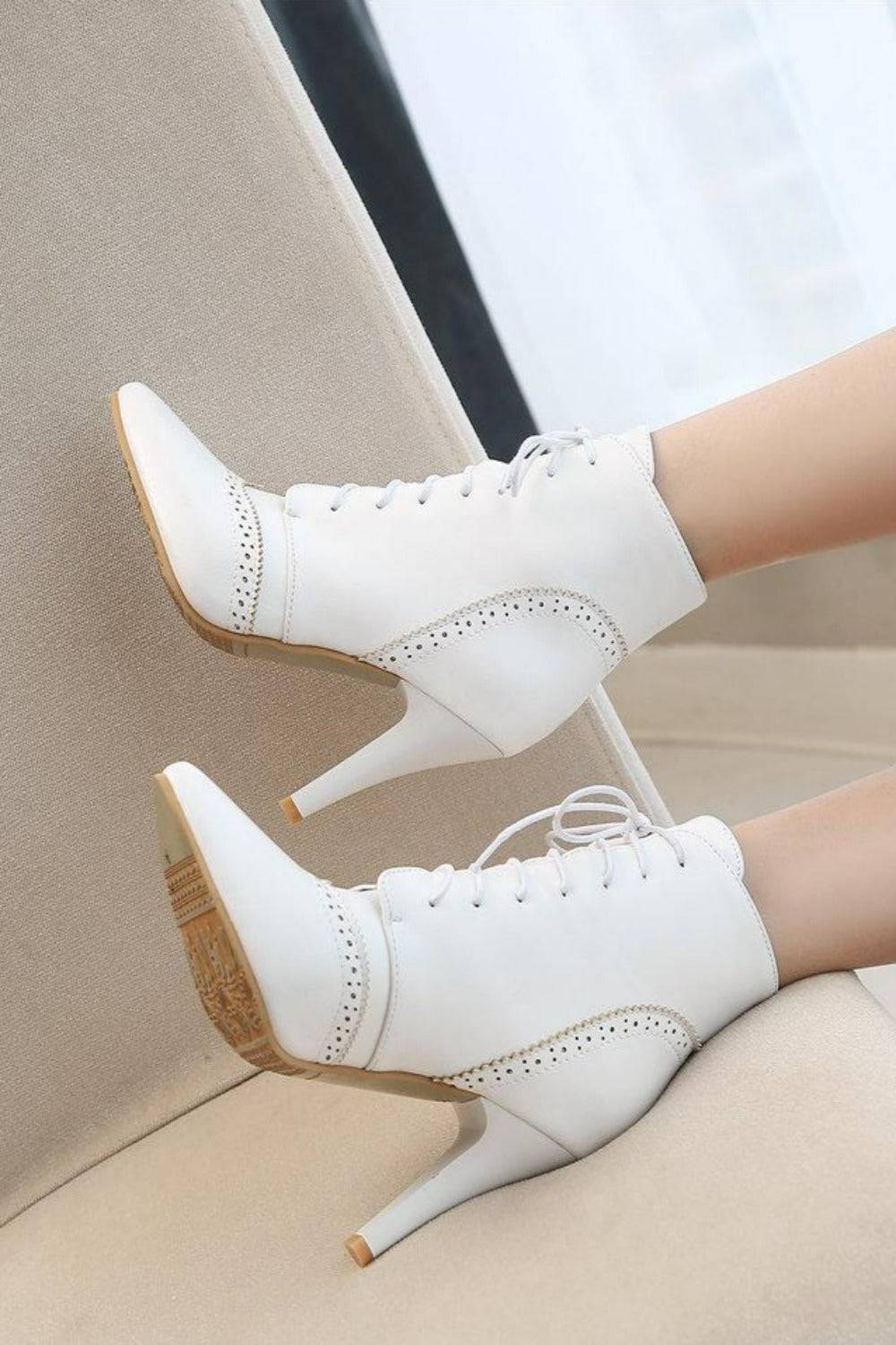 Vintage Winter Women Lace Up Lady Short Martin Boot - TGC Boutique - Ankle Booties