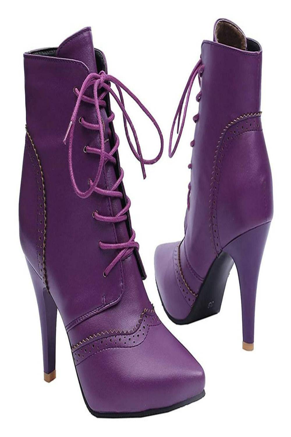 Vintage Winter Women Lace Up Lady Short Martin Boot - TGC Boutique - Ankle Booties