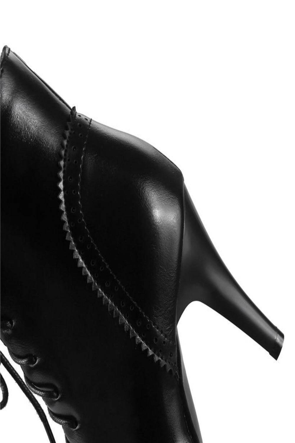 Vintage Winter Women Lace Up Lady Short Martin Boot - TGC Boutique - Ankle Booties