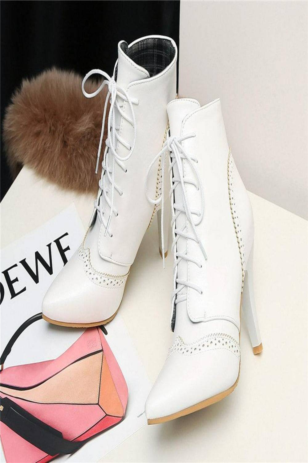 Vintage Winter Women Lace Up Lady Short Martin Boot - TGC Boutique - Ankle Booties