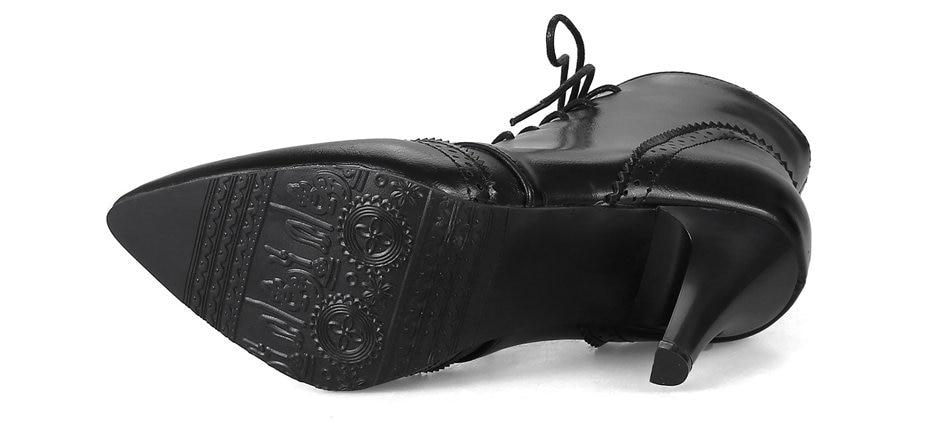 Vintage Winter Women Lace Up Lady Short Martin Boot - TGC Boutique - Ankle Booties