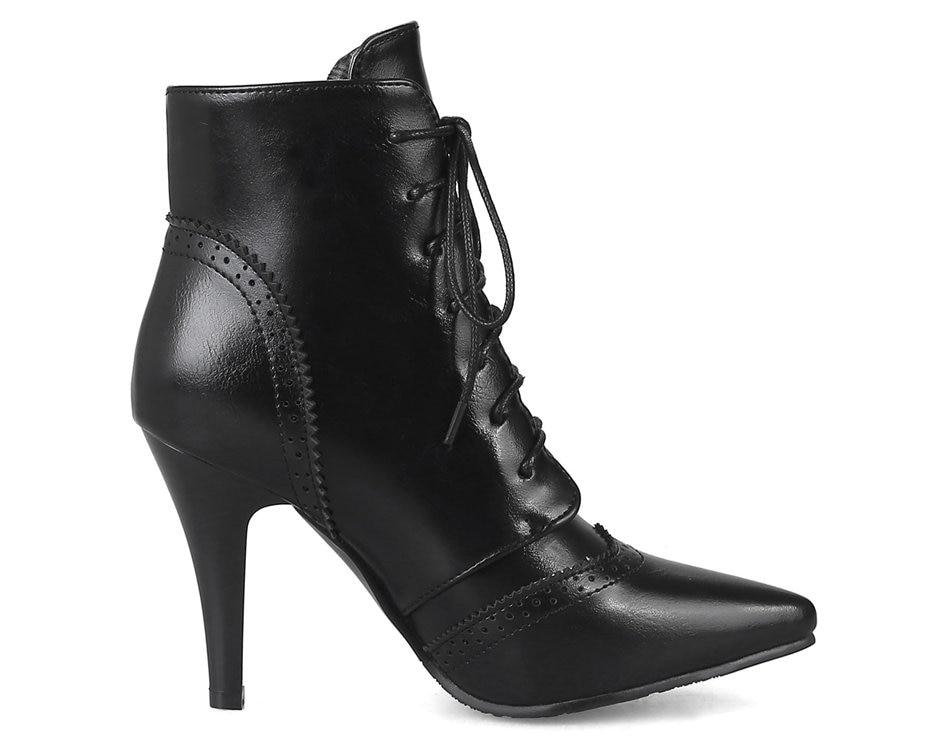Vintage Winter Women Lace Up Lady Short Martin Boot - TGC Boutique - Ankle Booties