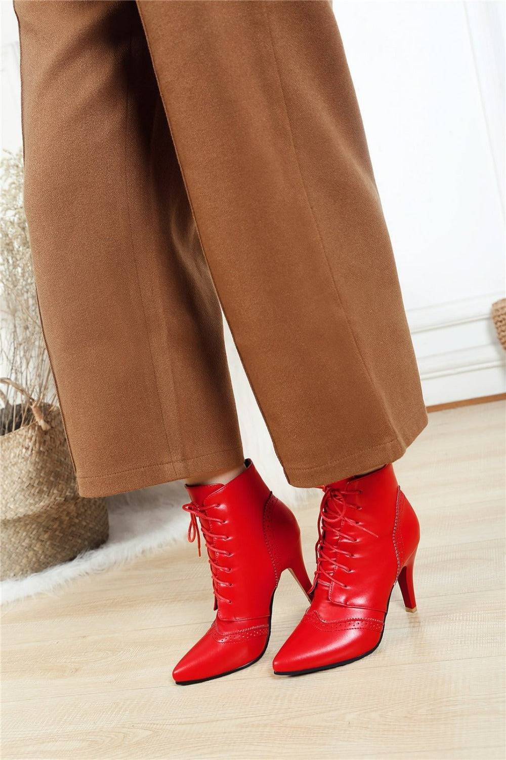 Vintage Winter Women Lace Up Lady Short Martin Boot - TGC Boutique - Ankle Booties