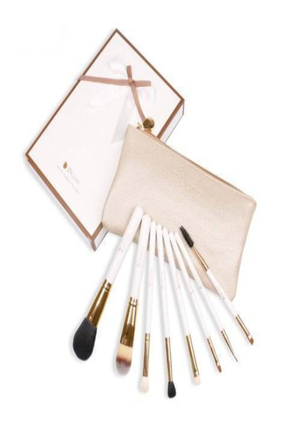 White Golden Professional Makeup Brush Set With Travel Bag - TGC Boutique - Makeup Brushes