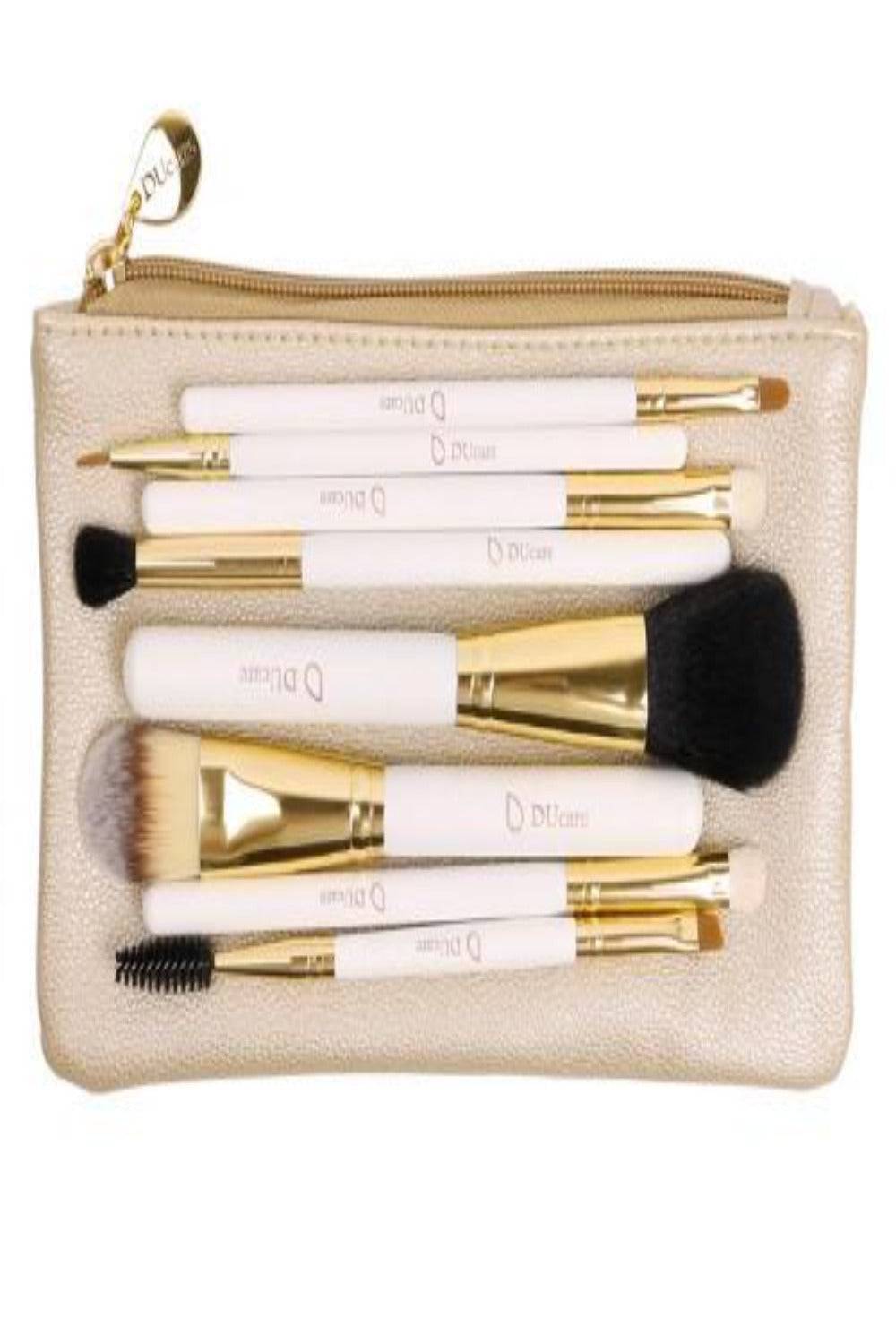 White Golden Professional Makeup Brush Set With Travel Bag - TGC Boutique - Makeup Brushes