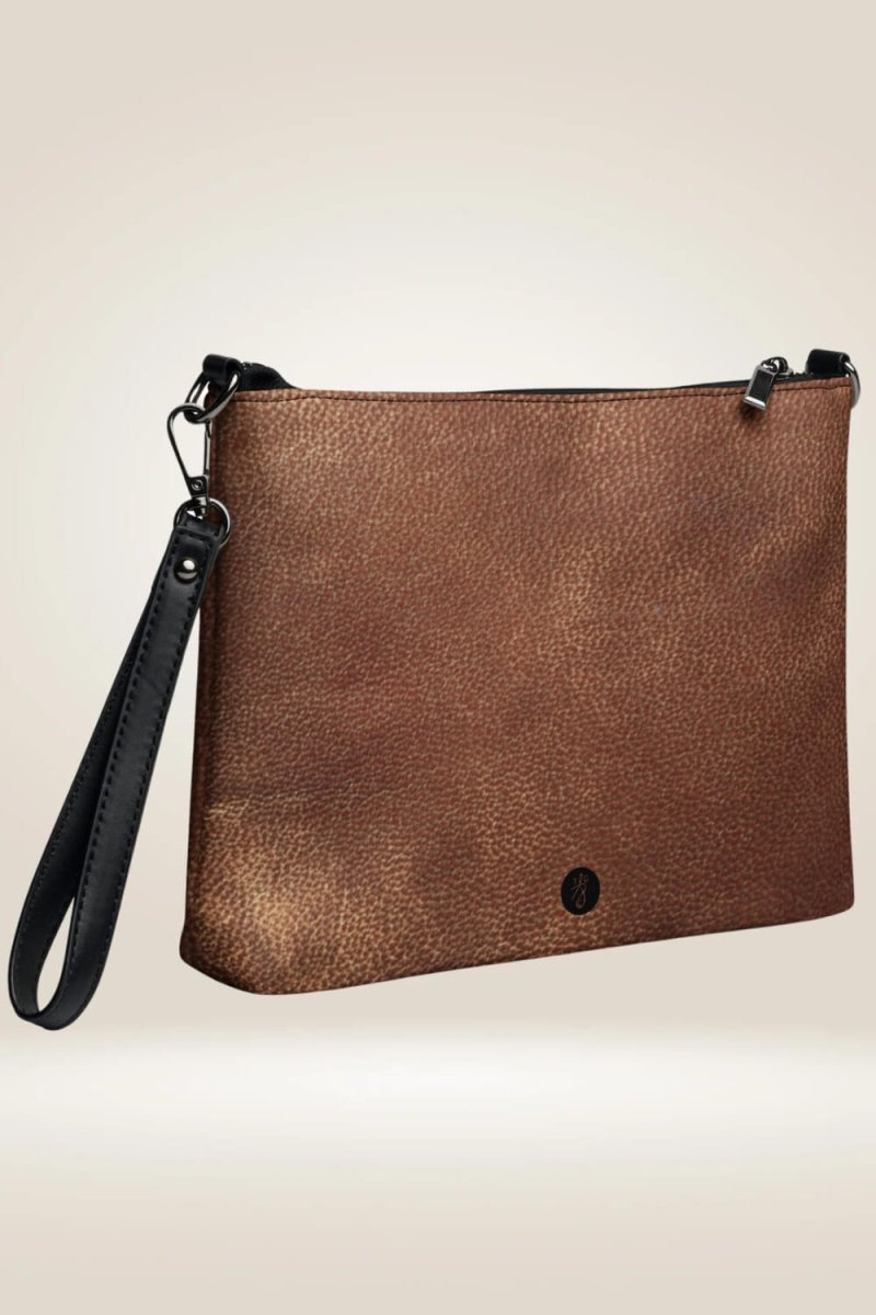 X Reaction Brown Vegan Leather Crossbody bag - TGC Boutique - Shoulder Bag