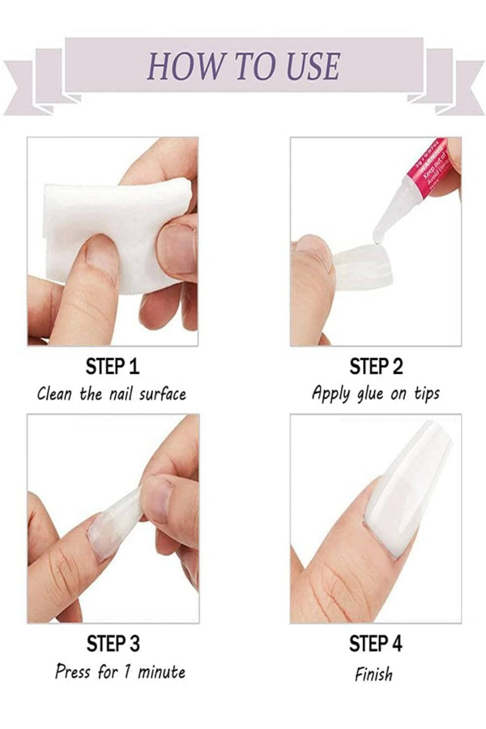 Yellow French Tip Wave Swirl Press On Nails Kit - TGC Boutique - Press On Nails