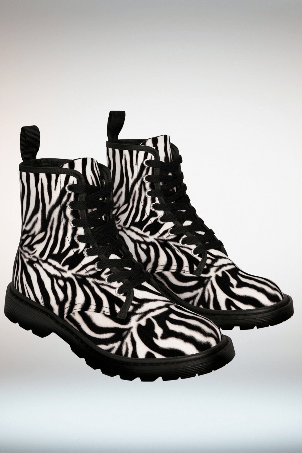 Zebra Print Lace Up Ankle Boots - Black Sole - TGC Boutique - Ankle Boots