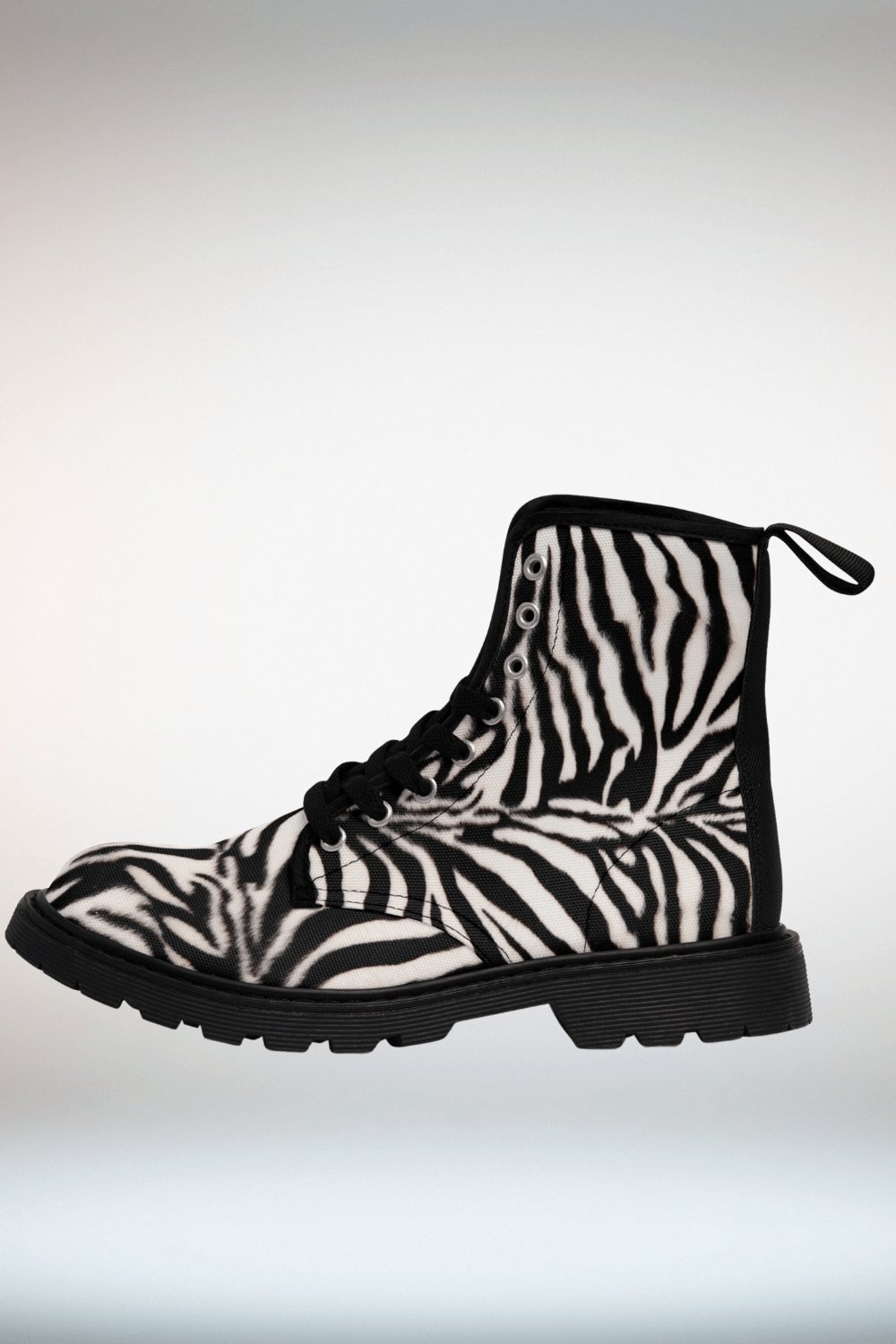 Zebra Print Lace Up Ankle Boots - Black Sole - TGC Boutique - Ankle Boots