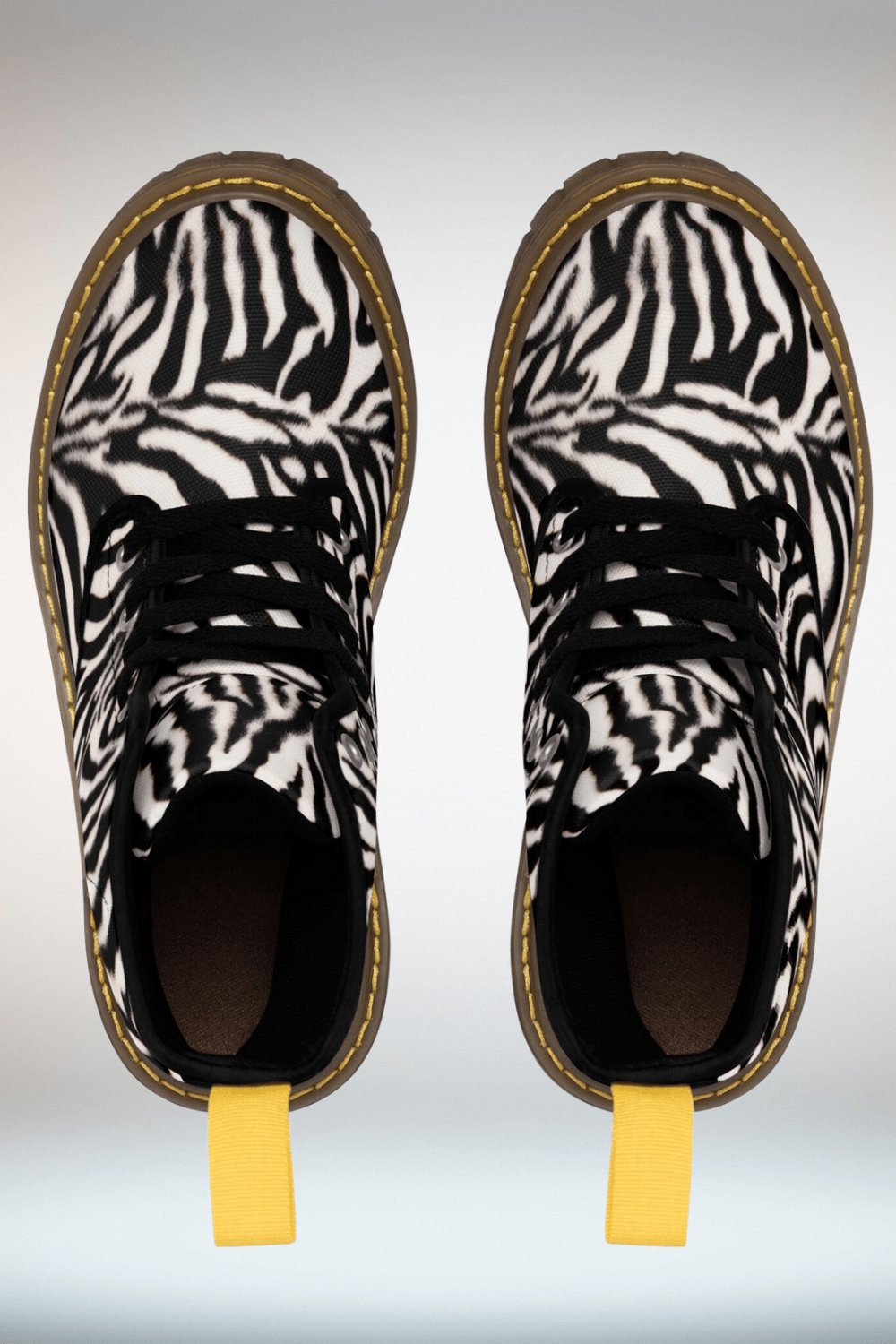 Zebra Print Lace Up Ankle Boots - Brown Sole - TGC Boutique - Ankle Boots