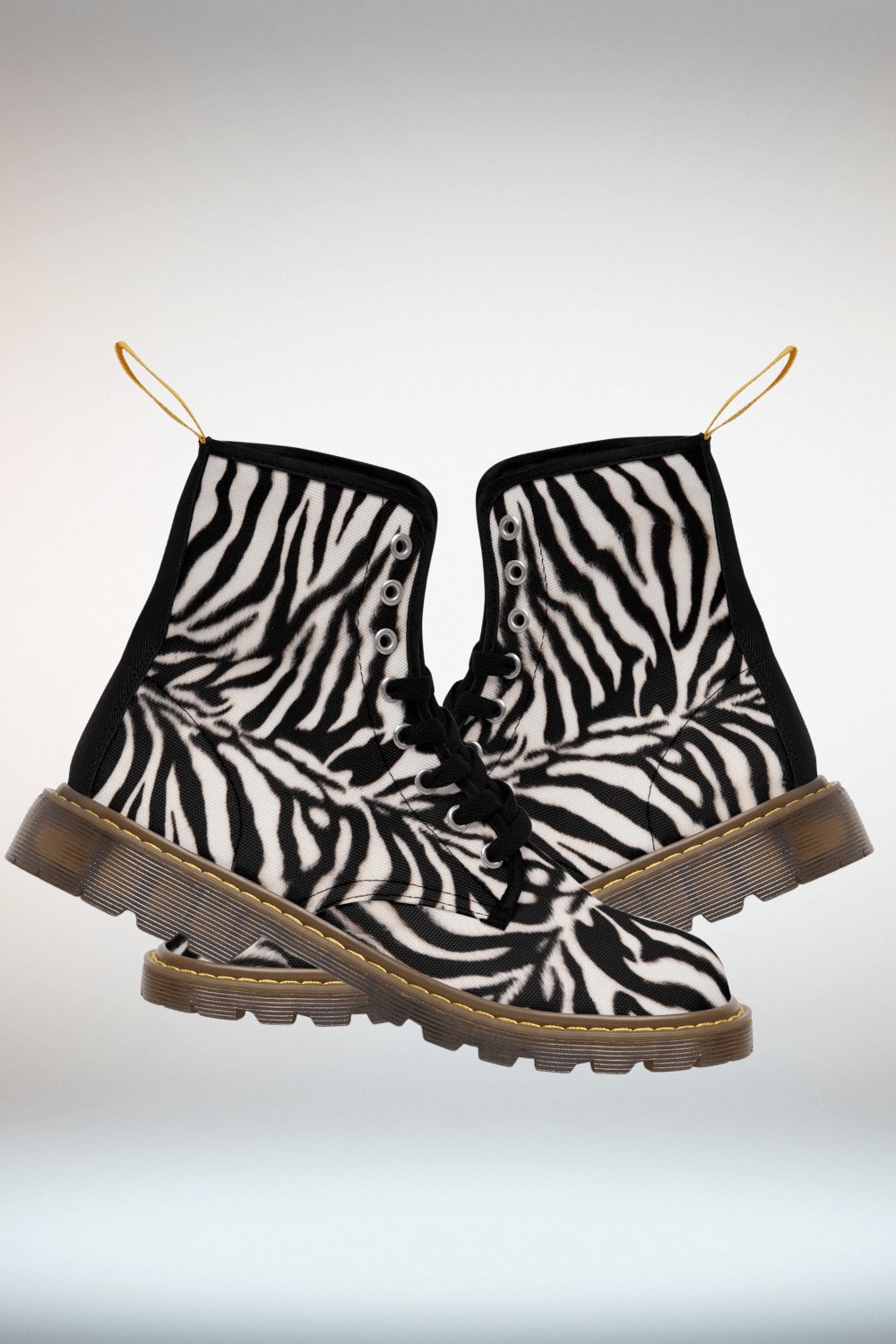 Zebra Print Lace Up Ankle Boots - Brown Sole - TGC Boutique - Ankle Boots