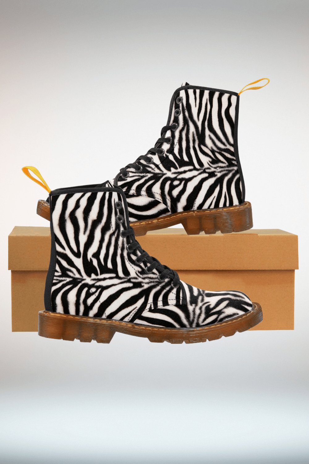 Zebra Print Lace Up Ankle Boots - Brown Sole - TGC Boutique - Ankle Boots