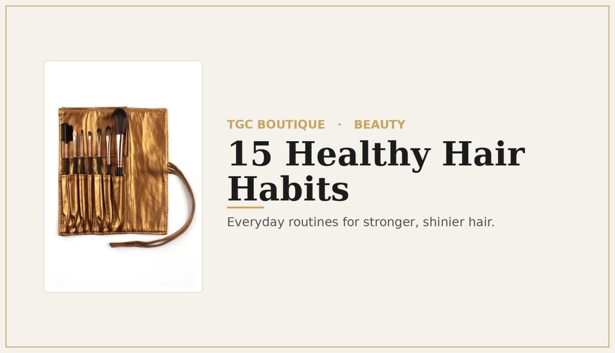 15 Healthy Hair Habits: TGC Boutique's Ultimate Guide - TGC Boutique