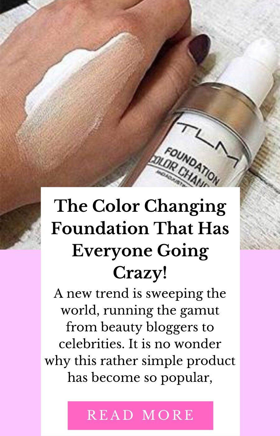 The Color Changing Foundation That Has Everyone Going Crazy! - TGC Boutique