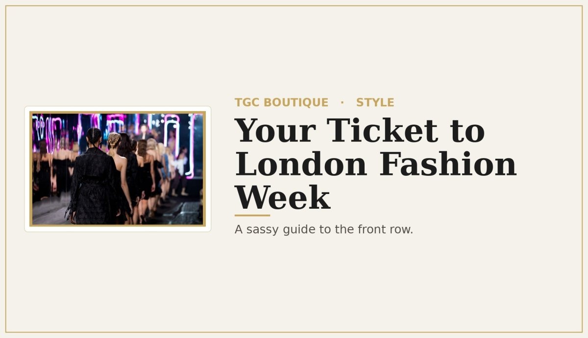 Your Golden Ticket to London Fashion Week: A Sassy Guide by TGC Boutique - TGC Boutique