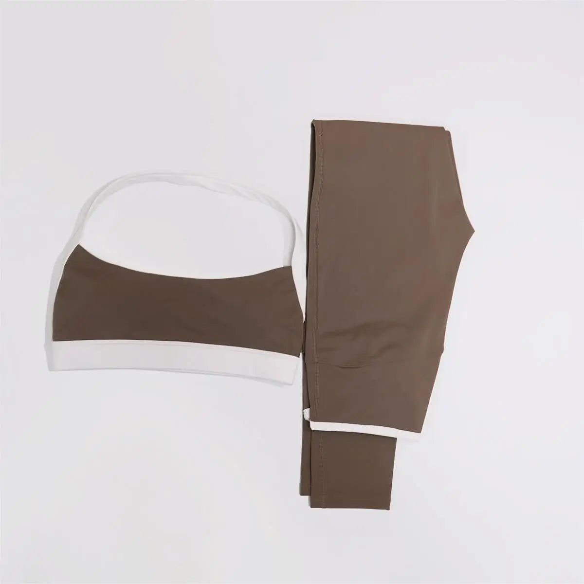 Caramel butt lift leggings colour swatch, full length front view