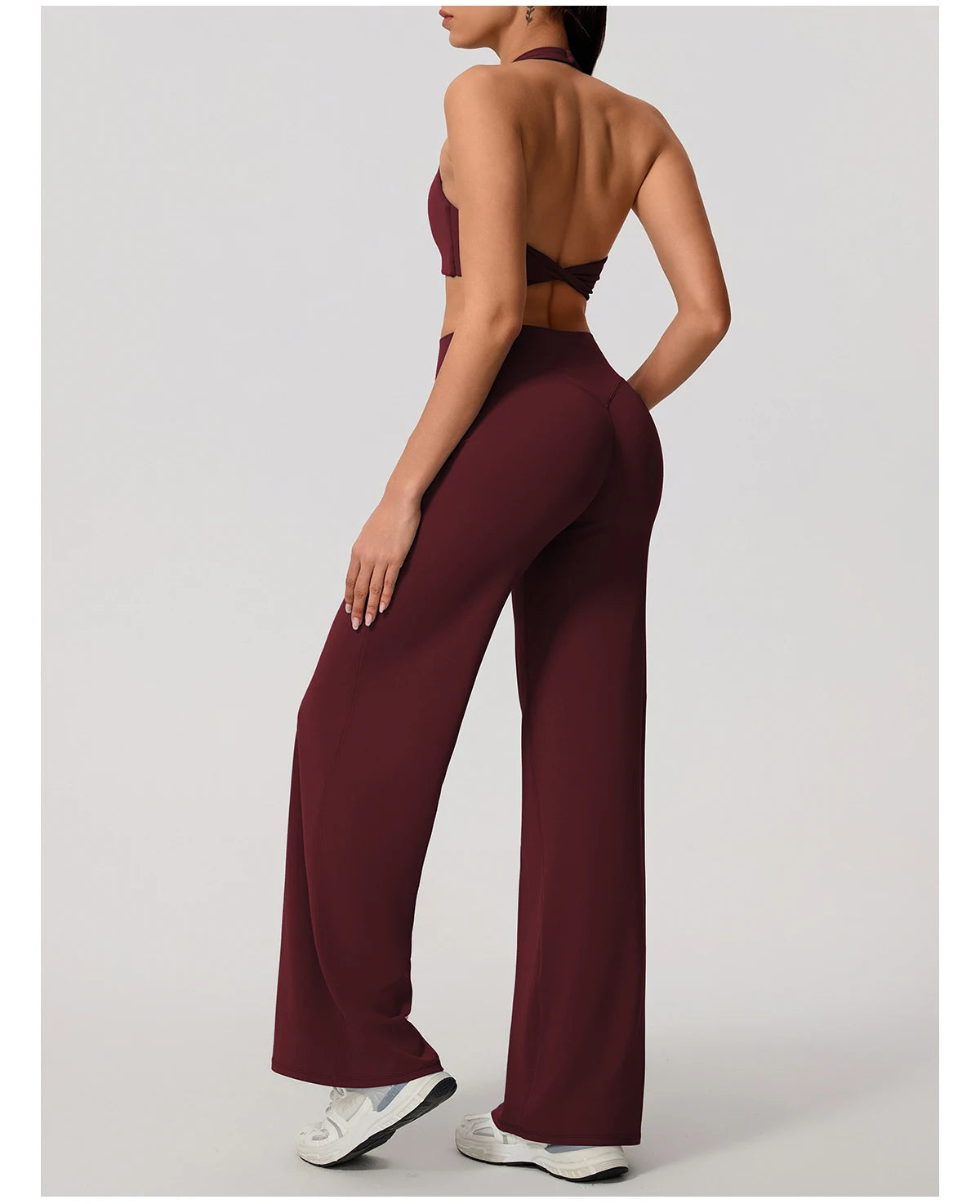 Rouge red workout set side view