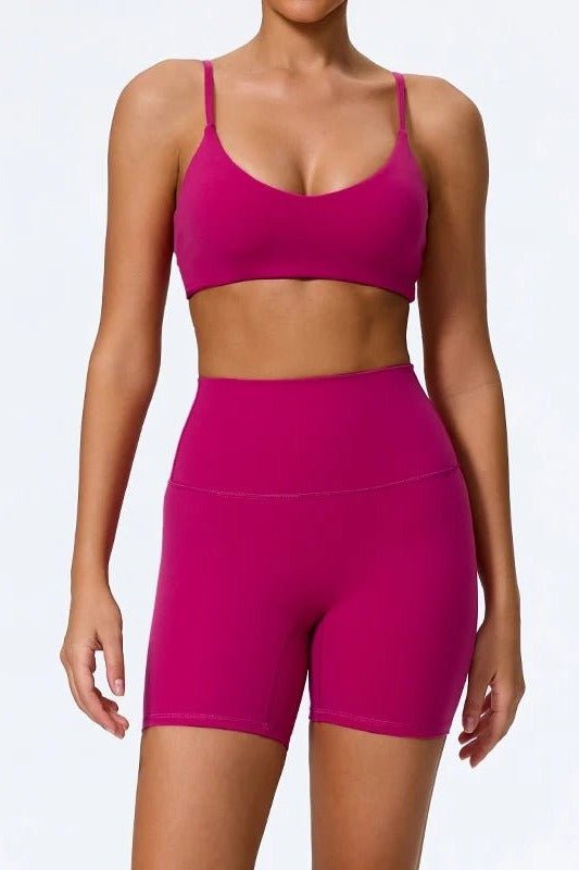 Biker Shorts for Women with High Waist and Sports Bra - TGC Boutique - Activewear Sets