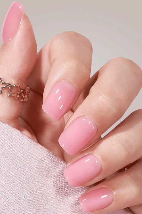 Glossy Pink Square Nails Press On Kit - TGC Boutique - Press On Nails