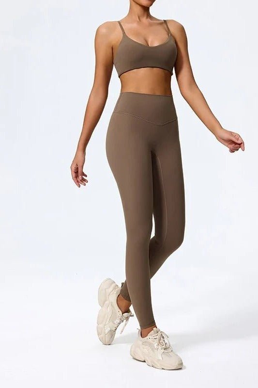High Waisted Leggings for Women with a Matching Sports Bra - TGC Boutique - Activewear Sets