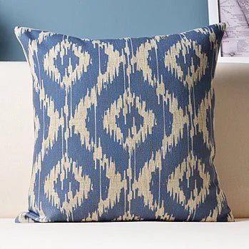 Home Decorative Blue Geometric Stripe Wave Pillow Case Geometry Floral Bohemia Pillow Cover Decor Office Sofa Cushion - TGC Boutique - 