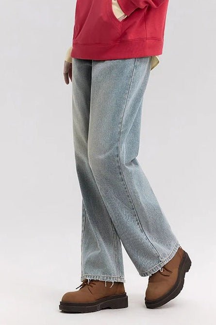 Straight Leg Jeans for Women, Mid Rise Straight Jeans - TGC Boutique - Jeans