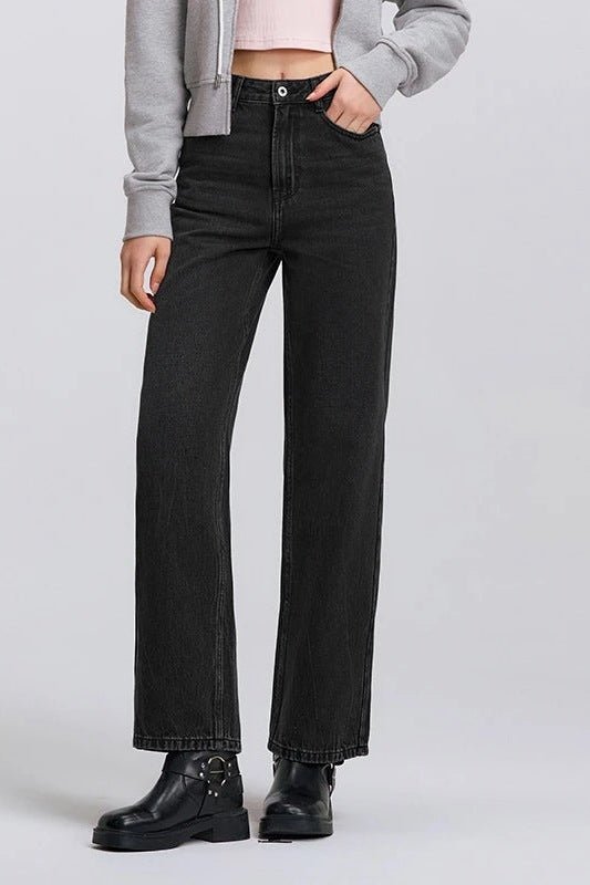 Straight Leg Jeans for Women, Mid Rise Straight Jeans - TGC Boutique - Jeans