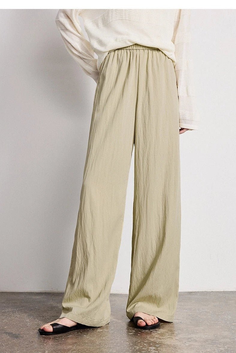 Wide Leg Pants for Women, Elastic Waist Wide Leg Trousers - TGC Boutique - Pants