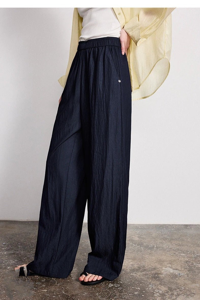 Wide Leg Pants for Women, Elastic Waist Wide Leg Trousers - TGC Boutique - Pants
