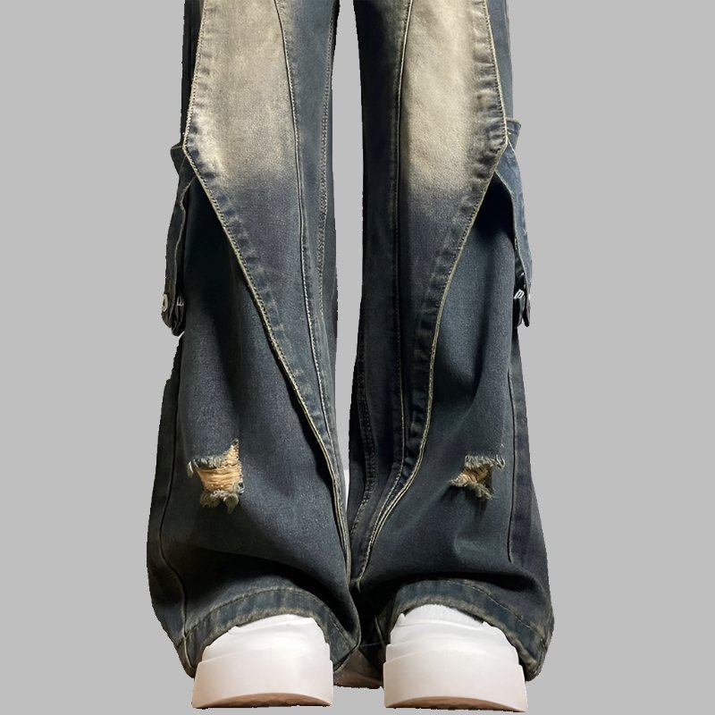 Y2K Wide Leg Acid Wash Jeans - TGC Boutique - Jeans